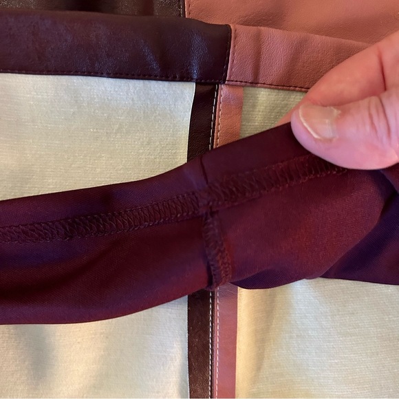 Mi Ami Francesca’s Colorblock Faux Leather Skirt. Size Medium. - Picture 5 of 8